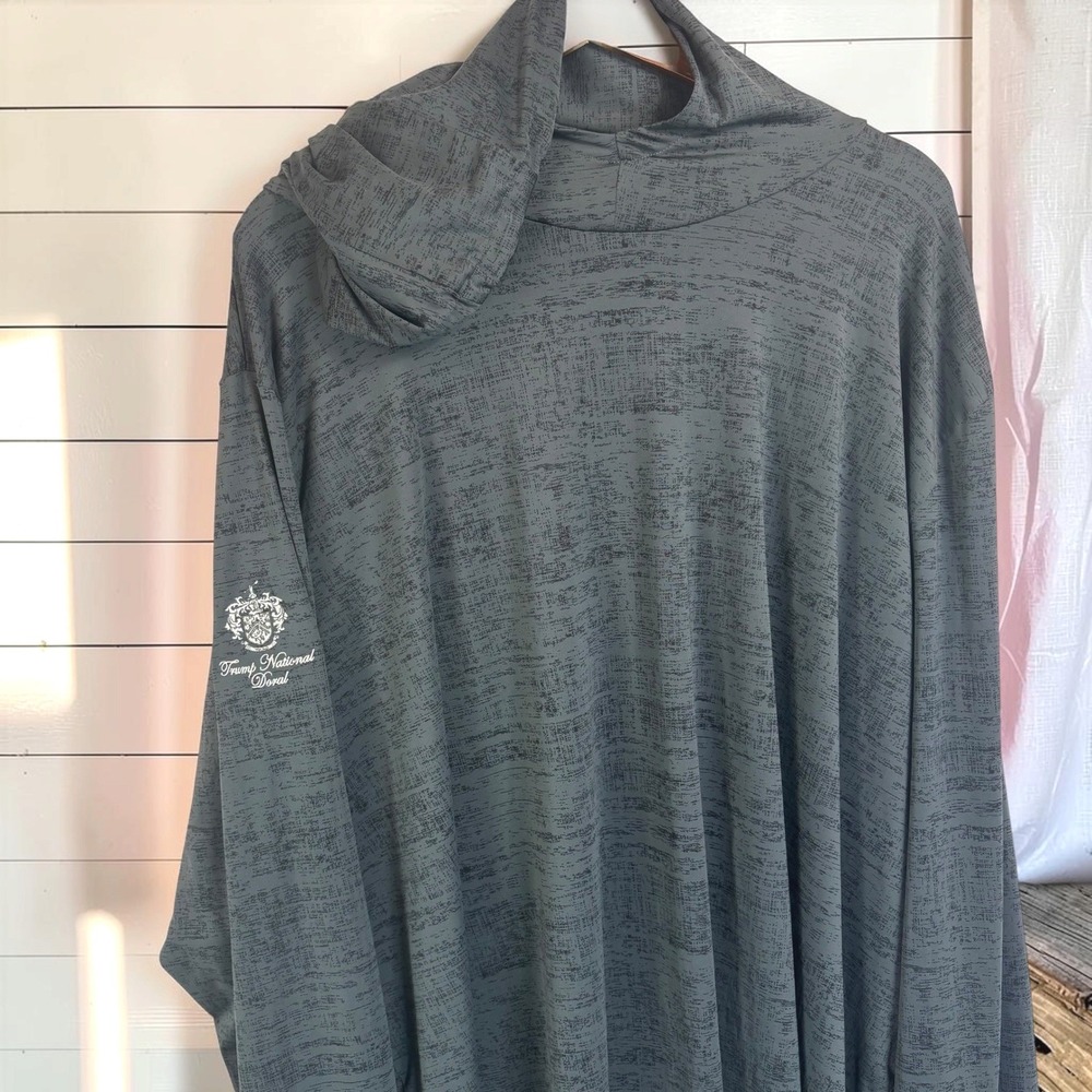 Adidas x Trump National Doral 3XL Gray Sun Shirt Hooded Lightweight Golf Tech